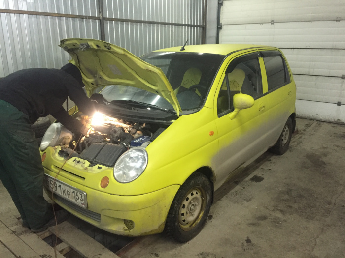 Снятие генератора Daewoo Matiz 